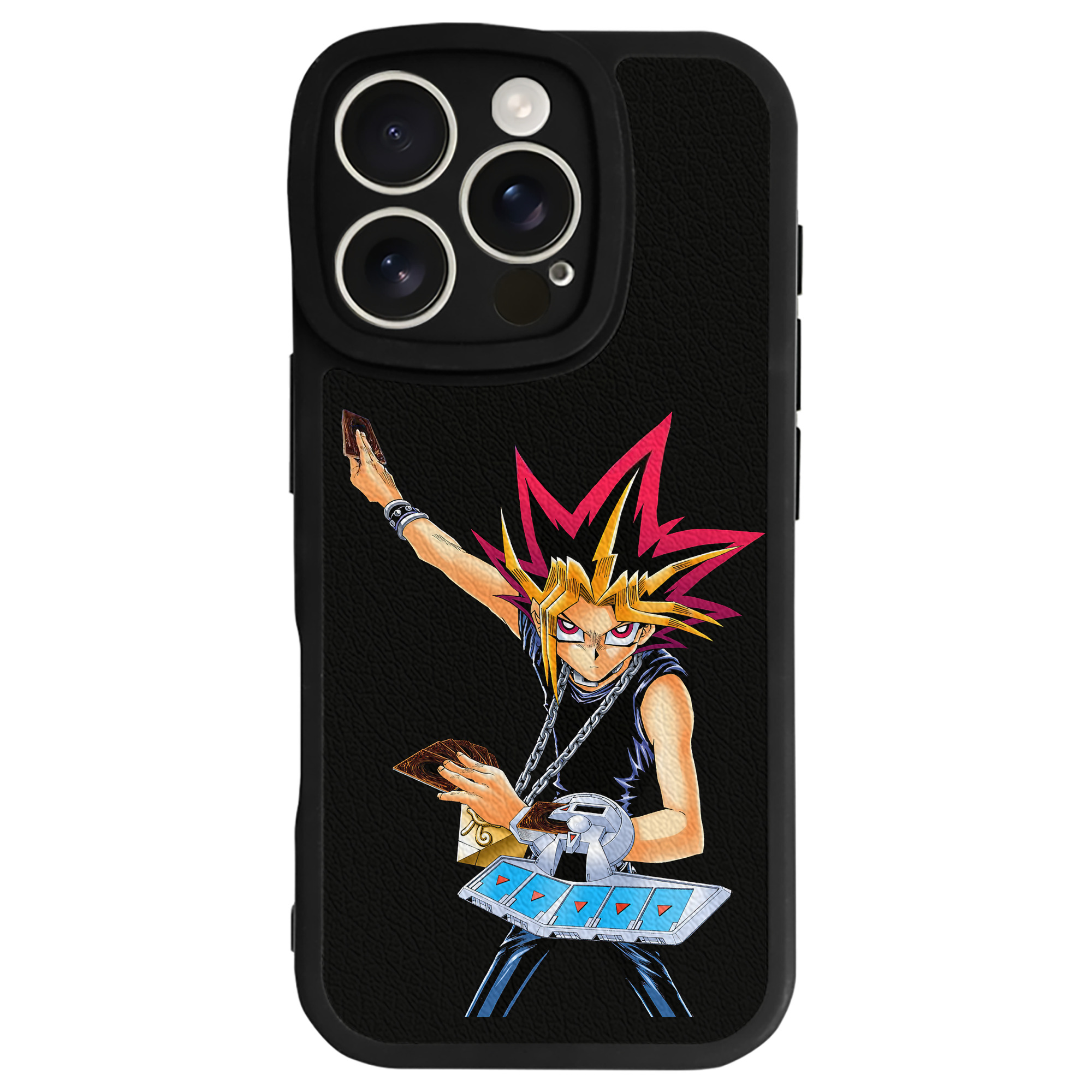 （画像用） 遊☆戯☆王 Yu-Gi-Oh! 【iPhone 16シリーズ対応】シリコンスマホケース（レザー調） 材質：シリコン